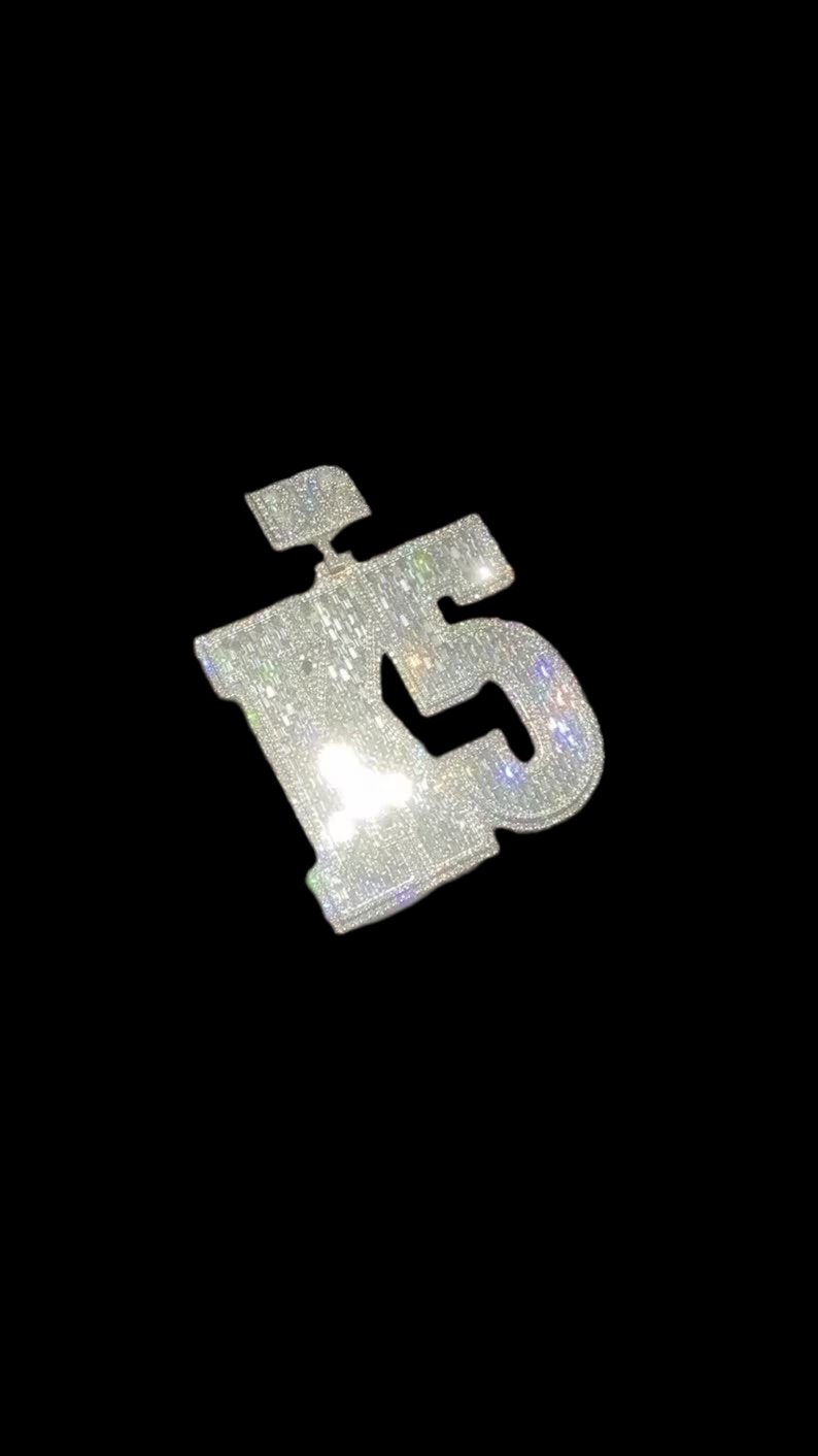 Custom Iced Out Emerald Cut Name Pendant
