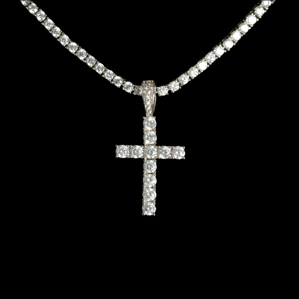 Moissanite 925 silver Religious Cross Pendant