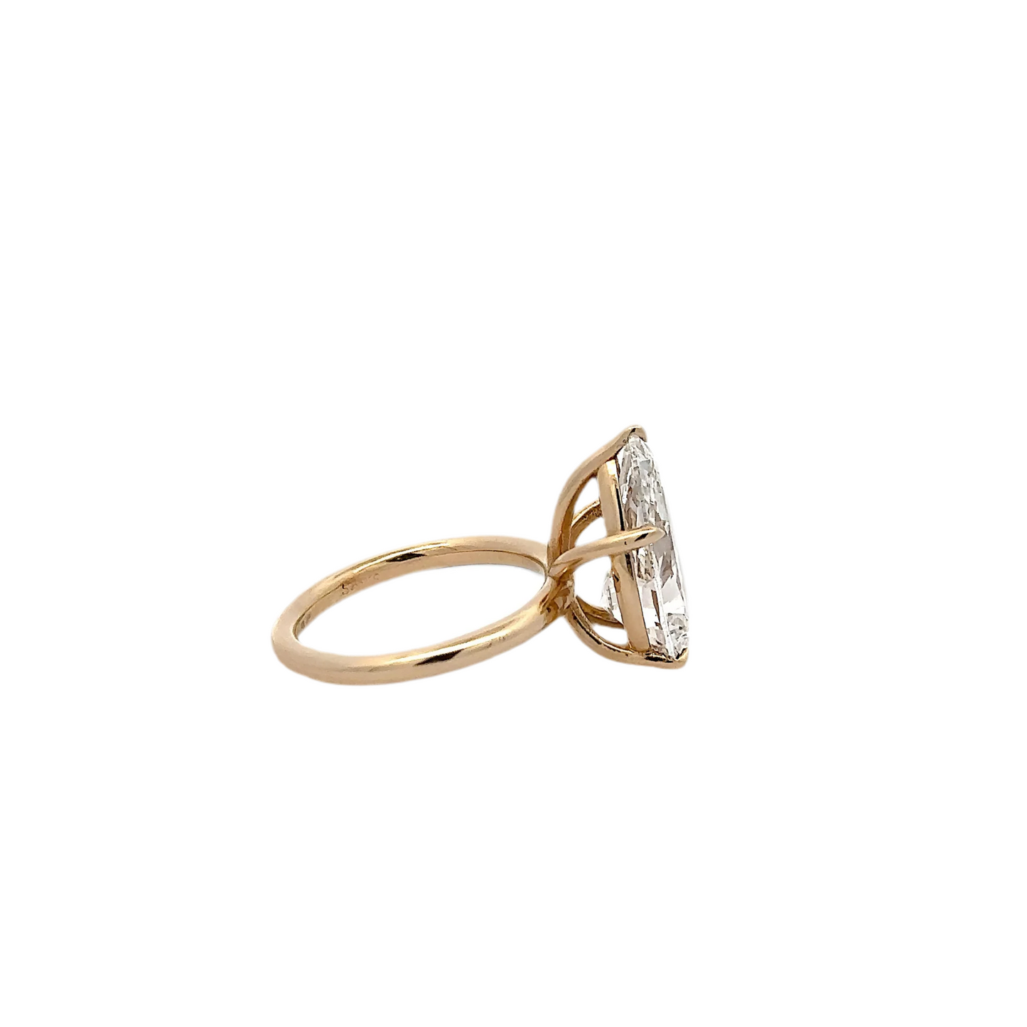 SOLITAIRE PEAR MOISSANITE ENGAGEMENT RING 5.00 CTW