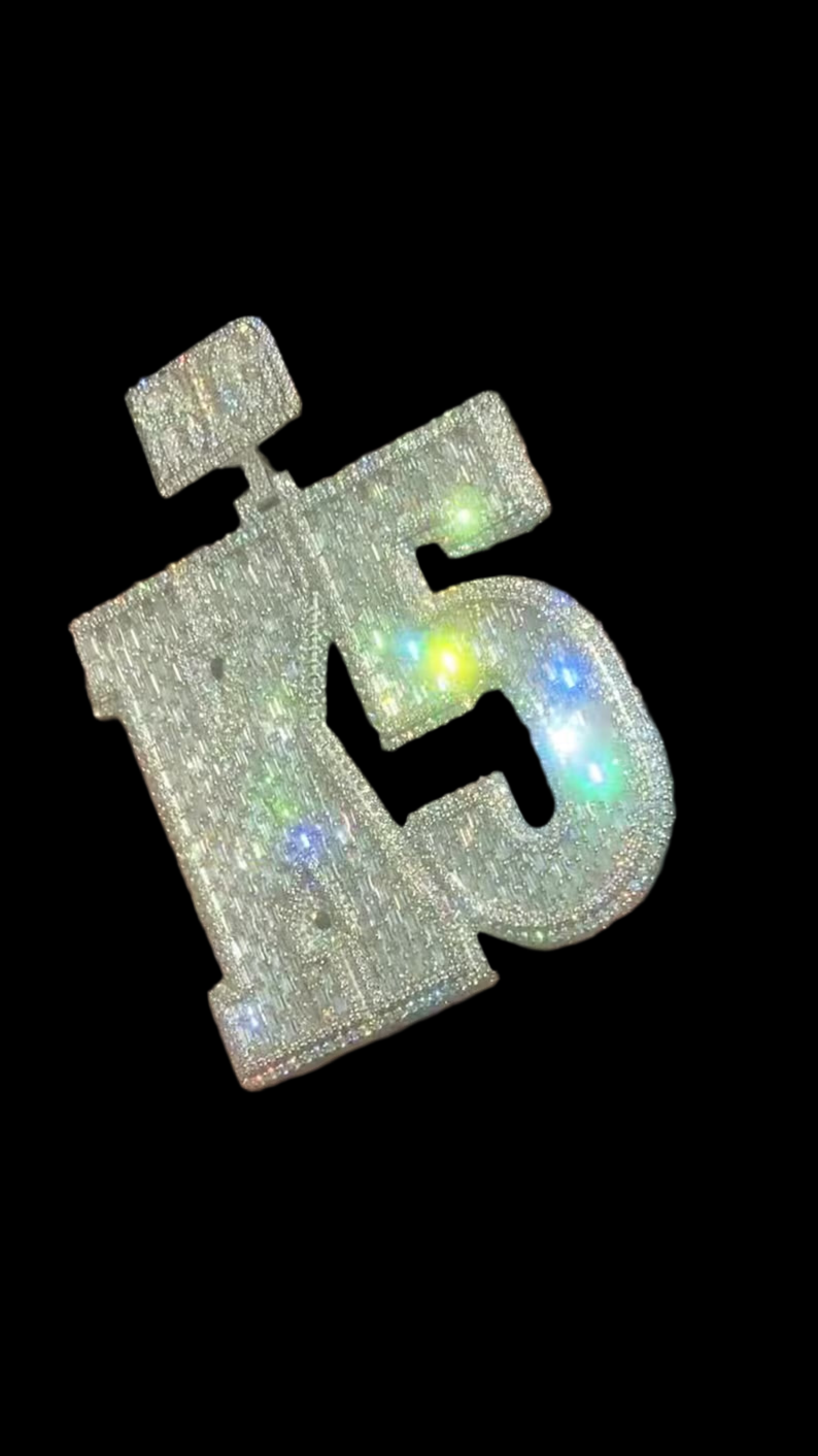 Custom Iced Out Emerald Cut Name Pendant