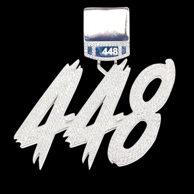 2 inch Custom iced Out 448 vs1 scale natural Diamond Double Layer Name Pendant