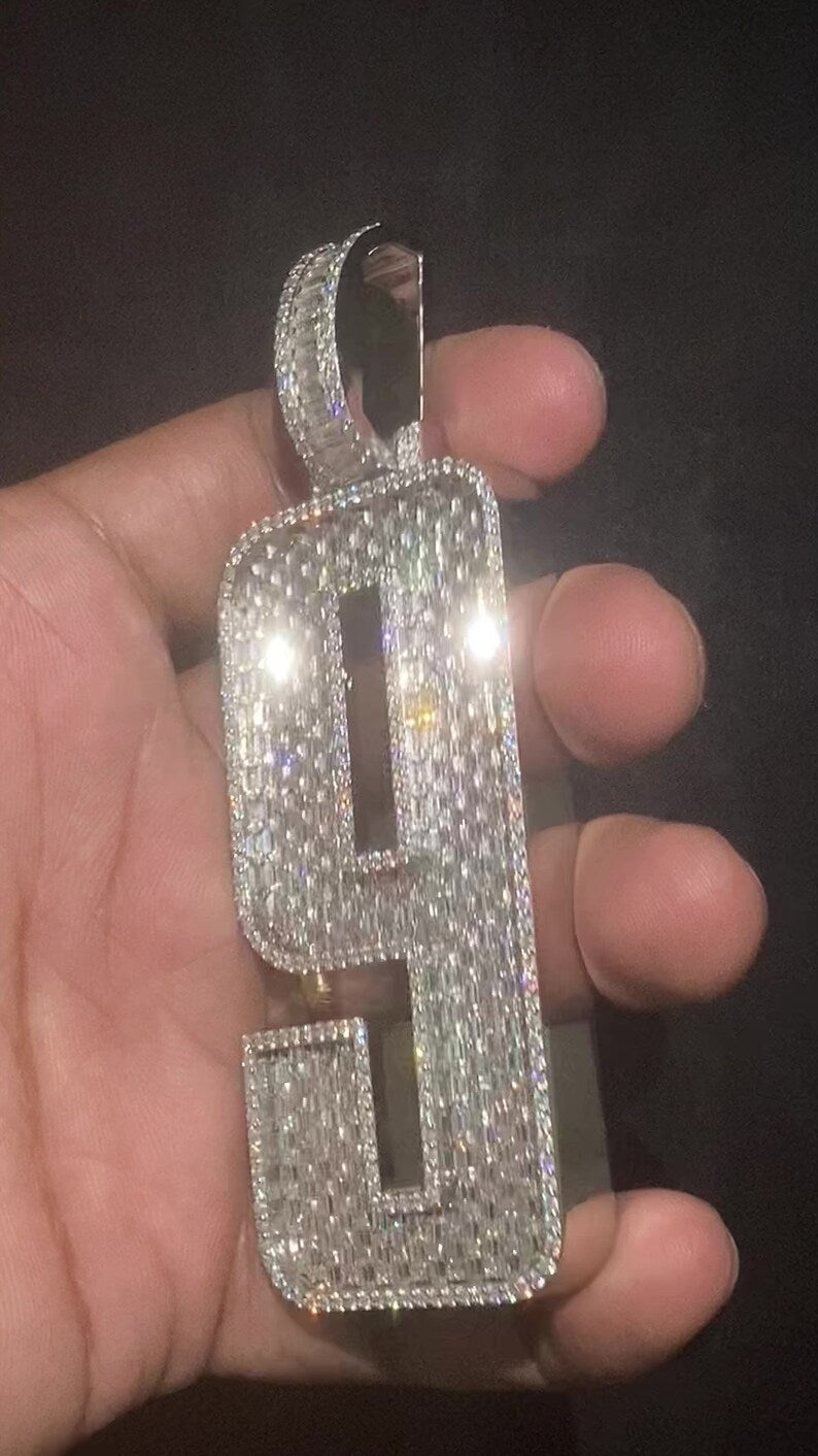 Custom Emerald Cut Iced Out Pendant