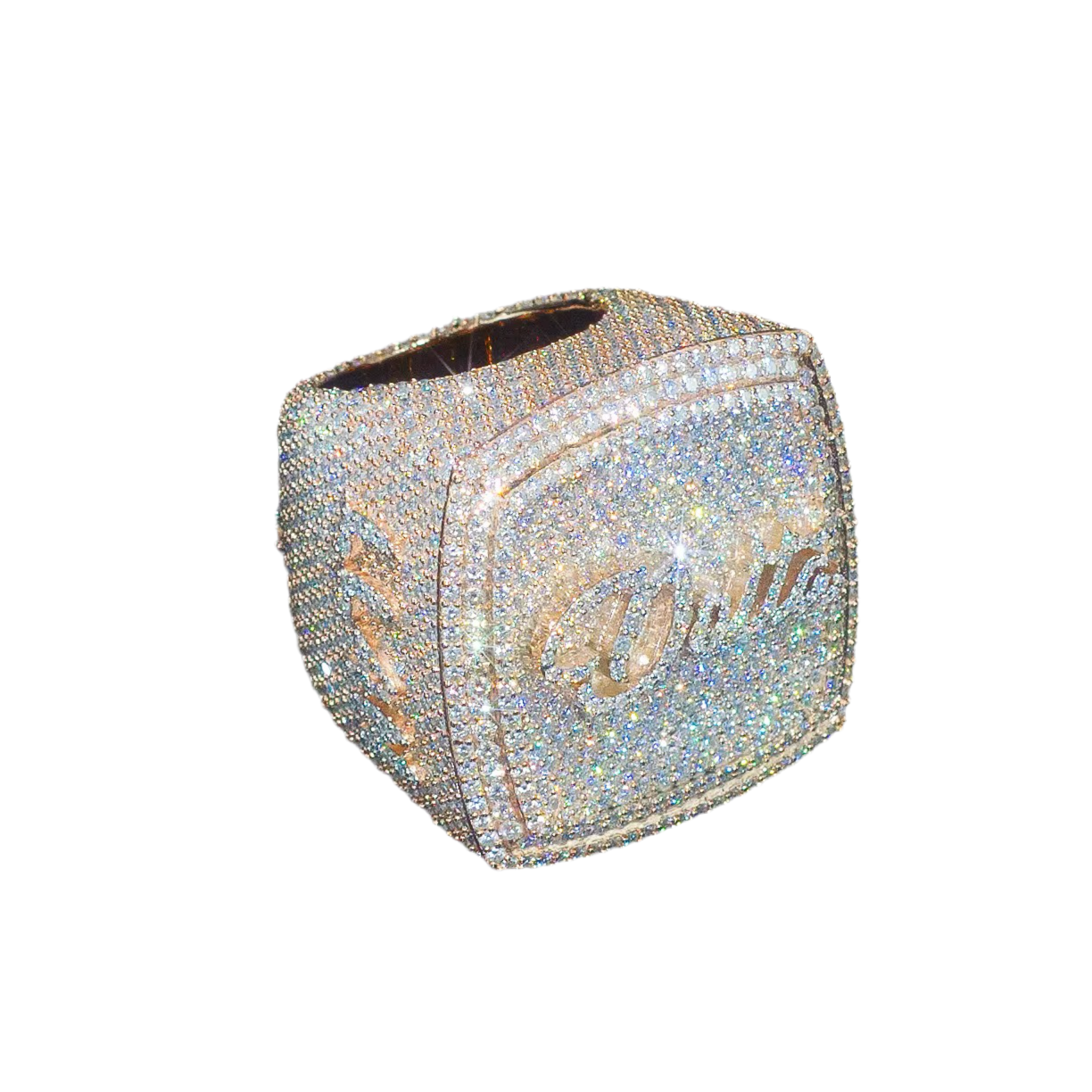 Iced Out Moissanite Custom Championship Ring