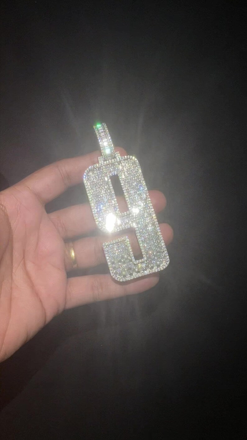 Custom Emerald Cut Iced Out Pendant