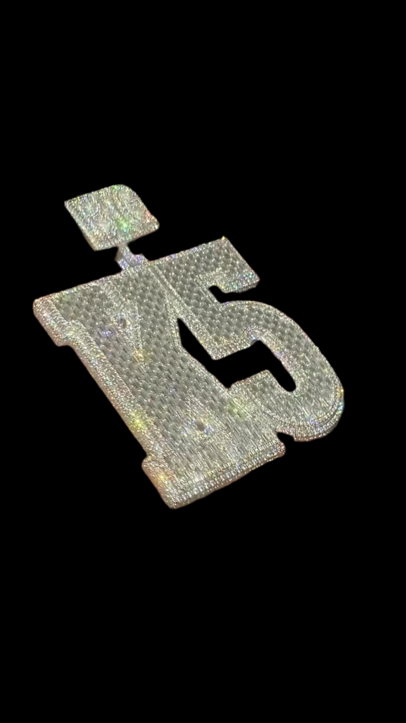 Custom Iced Out Emerald Cut Name Pendant