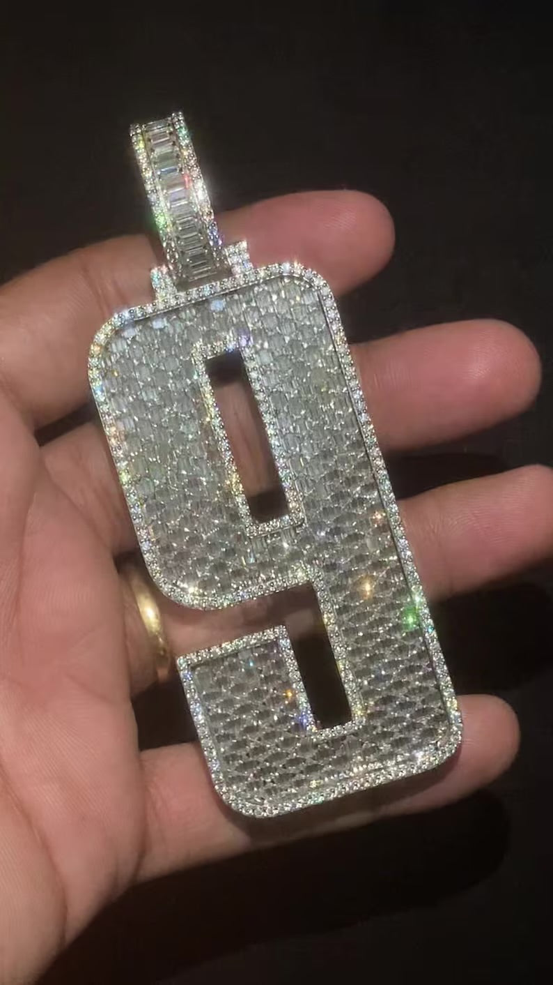Custom Emerald Cut Iced Out Pendant
