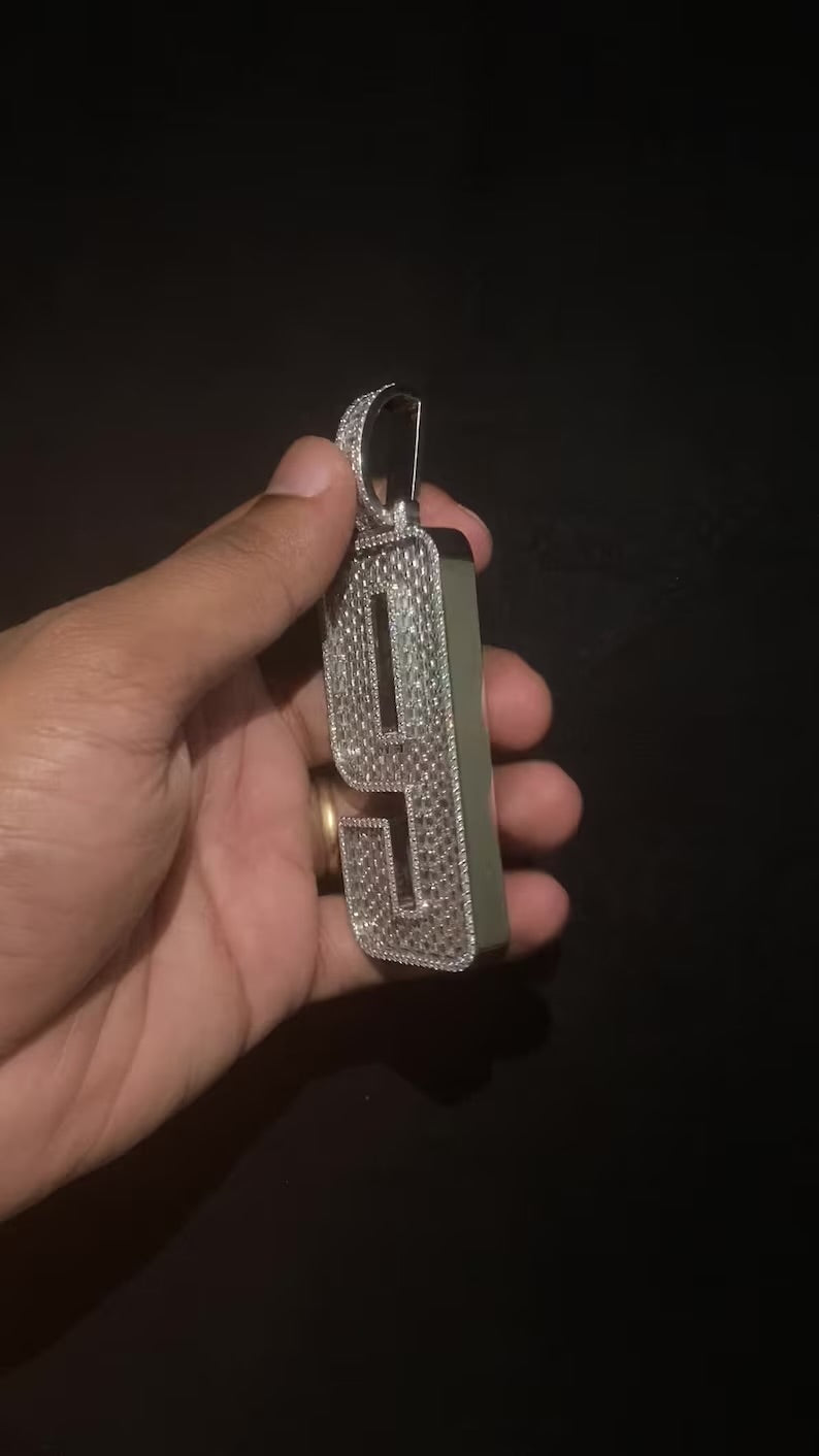 Custom Emerald Cut Iced Out Pendant