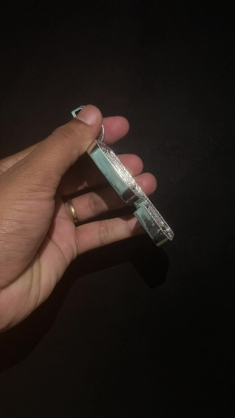 Custom Emerald Cut Iced Out Pendant
