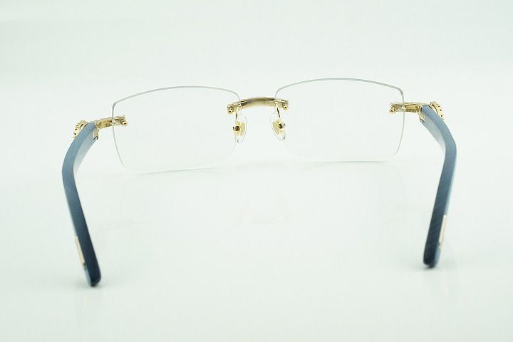 Blue Buffalo Horn Moissanite Glasses