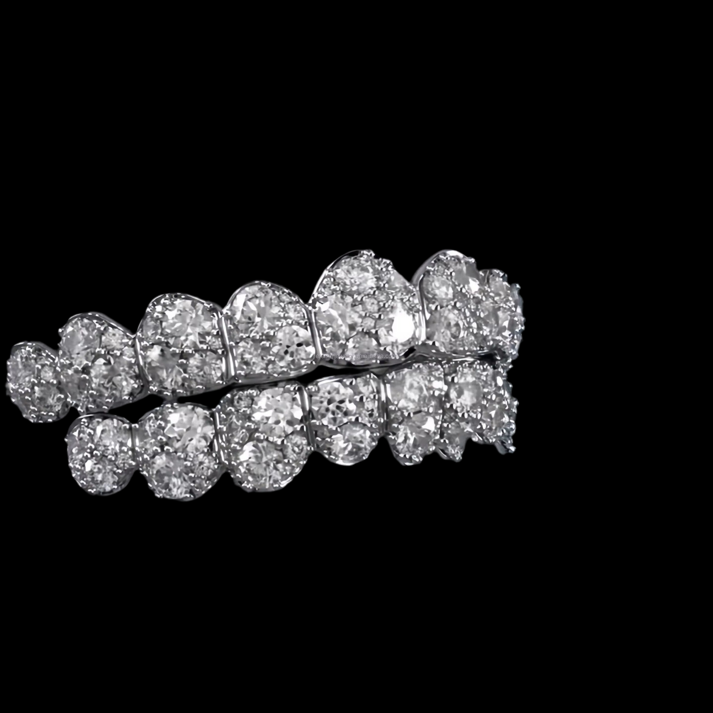 Moissanite Mosiac Jumbo Set Grillz 8 Top 8 Bottom