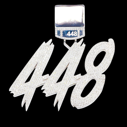 2 inch Custom iced Out 448  vs1 scale natural Diamond Double Layer Name Pendant