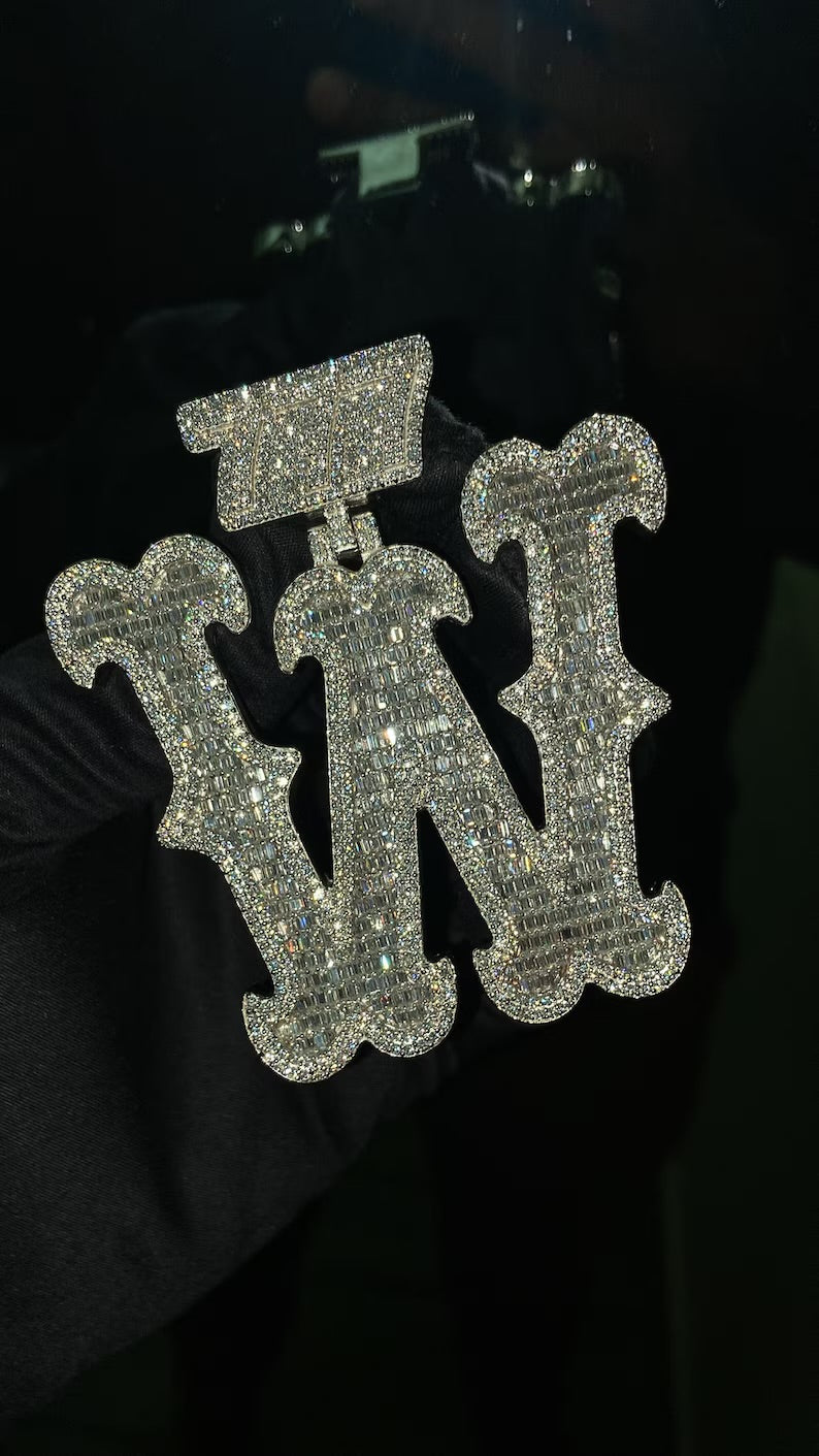 Custom Partially Iced Pendant