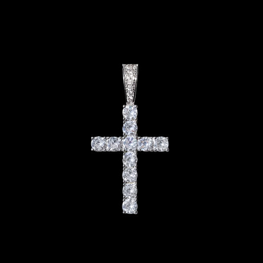 Moissanite 925 silver Religious Cross Pendant