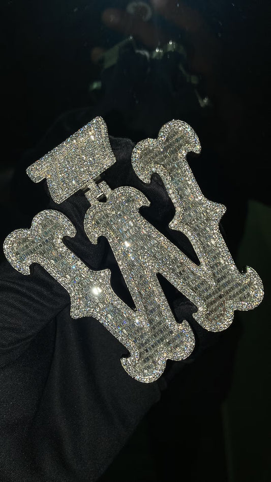 Custom Partially Iced Pendant