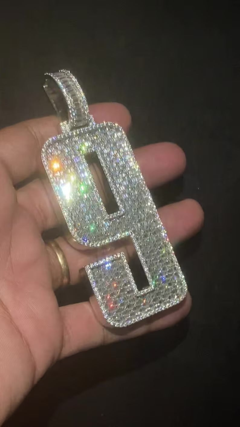 Custom Emerald Cut Iced Out Pendant
