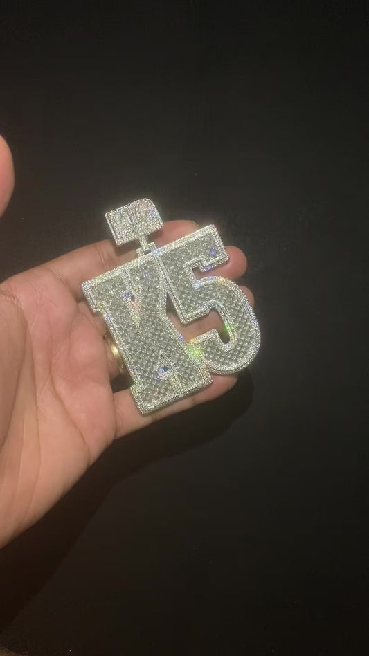 Custom Iced Out Emerald Cut Name Pendant
